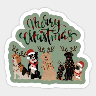 Merry Christmas from the Dogs Sticker